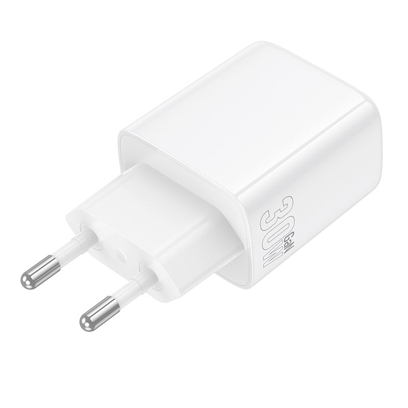 Cargador de Red Borofone BN28 Fuente, 30W, 3A, 1 x USB-C, Blanco