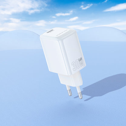 Cargador de Red Borofone BN28 Fuente, 30W, 3A, 1 x USB-C, Blanco