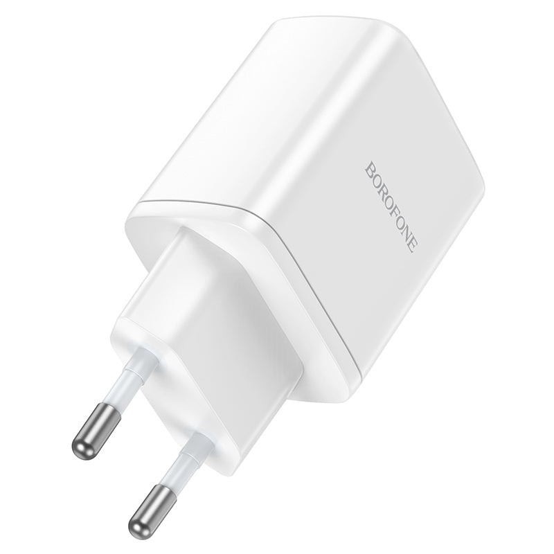 Cargador de red Borofone BN9, 35W, 3A, 2 x USB-C, Blanco 