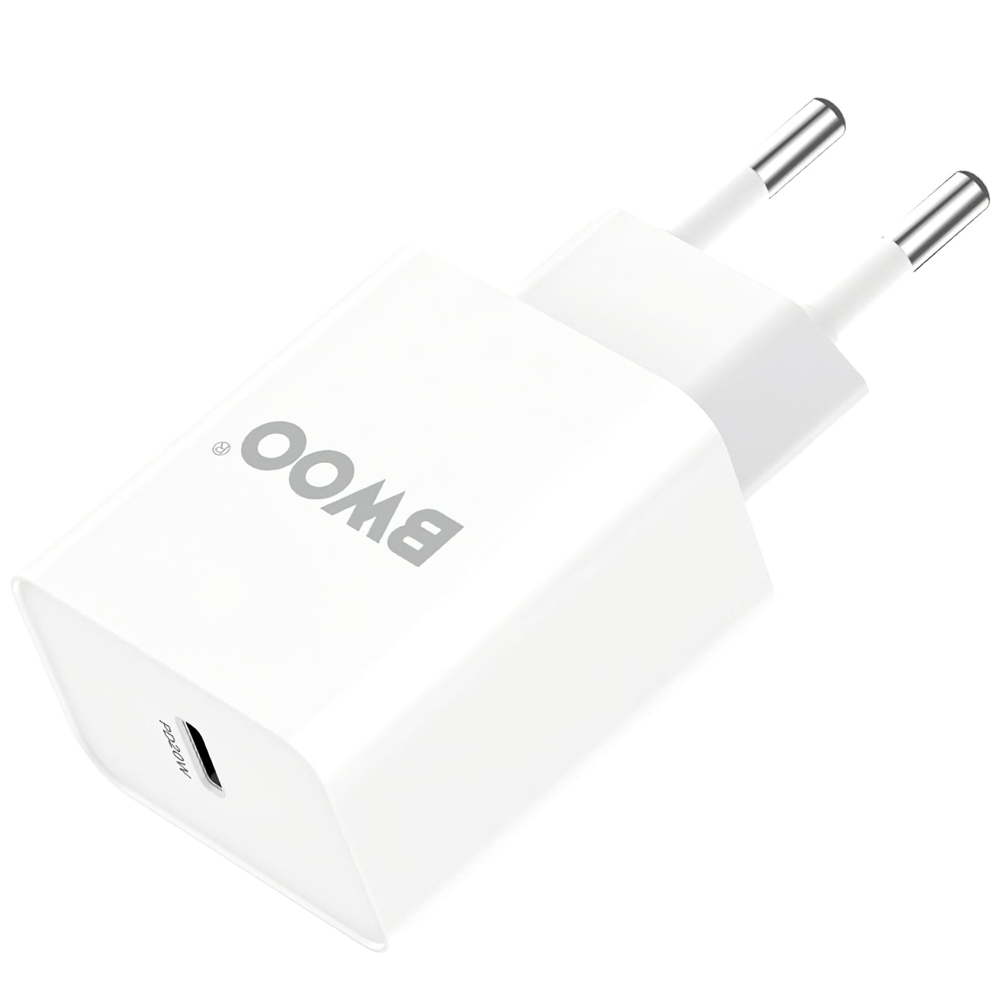 Cargador de red BWOO BO-CDA119, 20 W, 4 A, 1 x USB-C, Blanco 