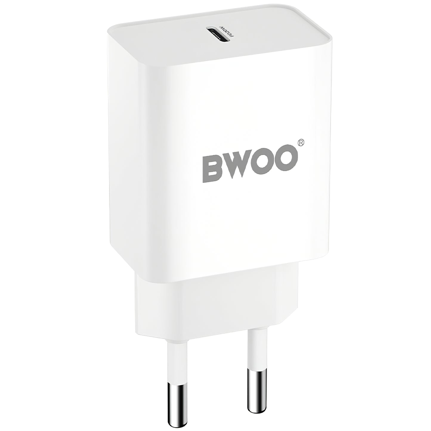 Cargador de red BWOO BO-CDA119, 20 W, 4 A, 1 x USB-C, Blanco 