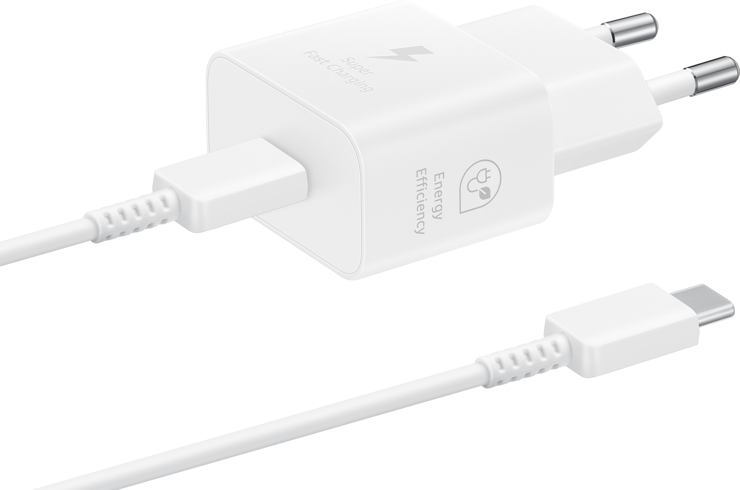 Cargador de red con cable USB-C Samsung, 25 W, 3 A, 1 x USB-C, blanco EP-T2510XWEGEU 