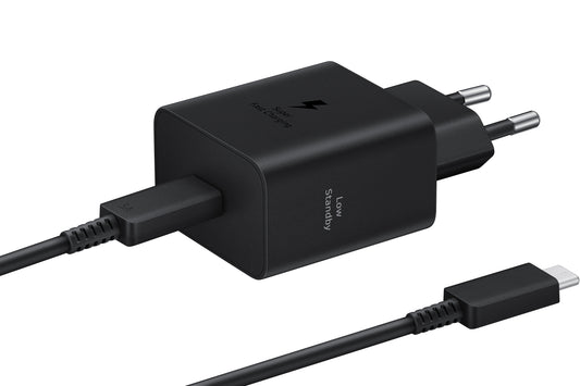 Cargador de red Samsung con cable USB-C, 45 W, 4,05 A, 1 x USB-C, negro EP-T4511XBEGEU 