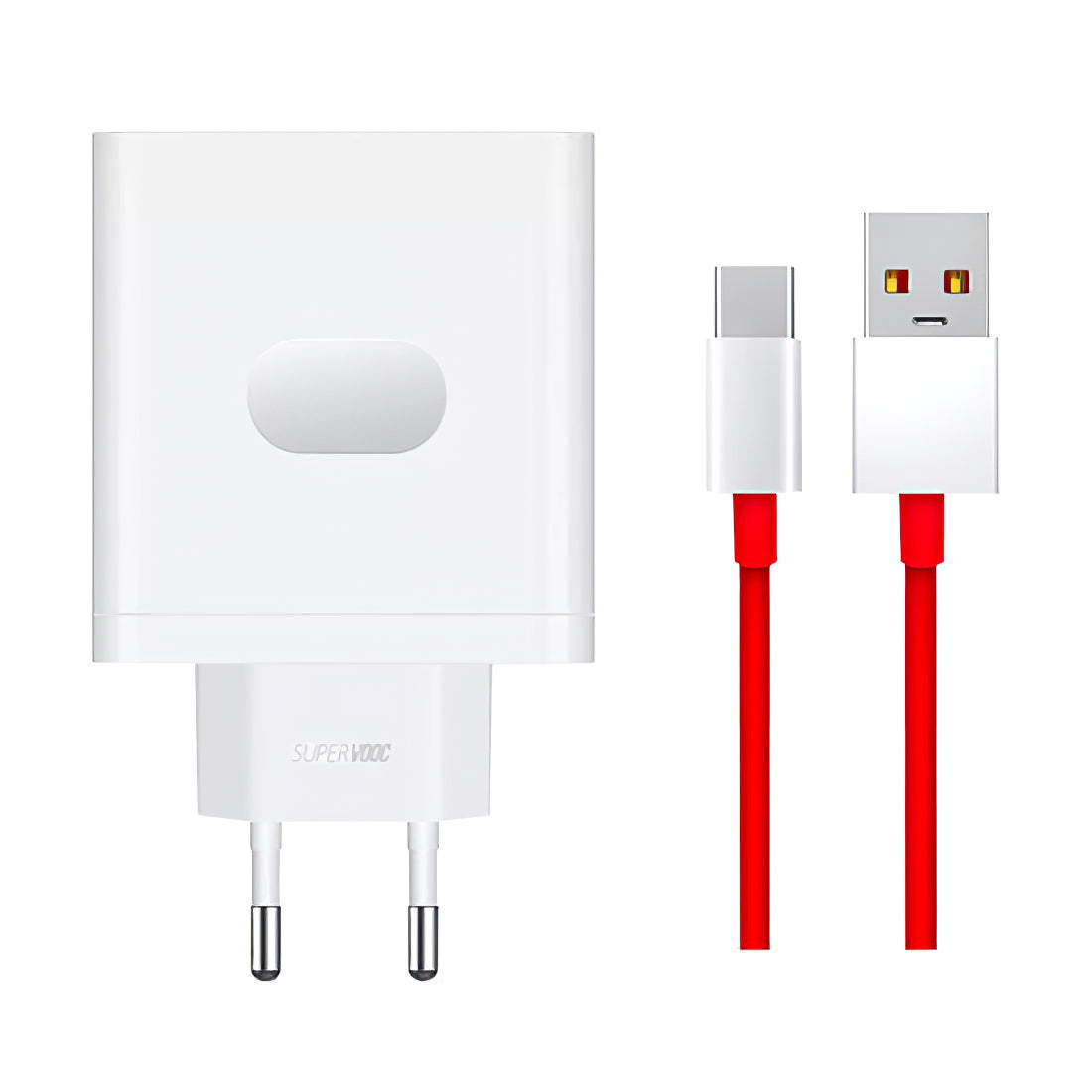 Cargador de Red con Cable USB-C OnePlus VCBA0BEH, 100W, 9.1A, 1 x USB-A, Blanco 5461100521