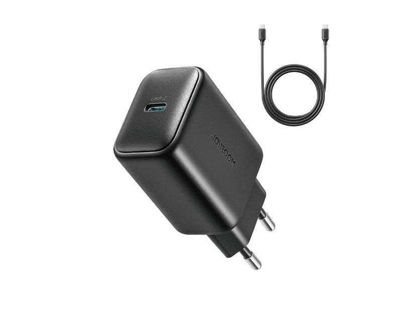 Cargador de Red con Cable USB-C Joyroom JR-TCF23, 25W, 3A, 1 x USB-C, Negro