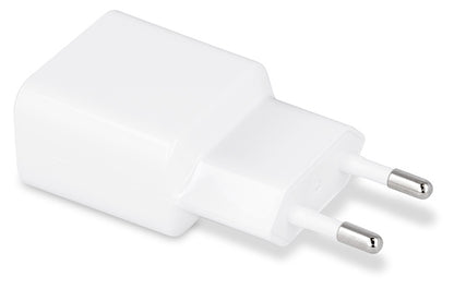 Cargador de Red con Cable USB-C MaXlife MXTC-01, 10.5W, 2.1A, 1 x USB-A, Blanco