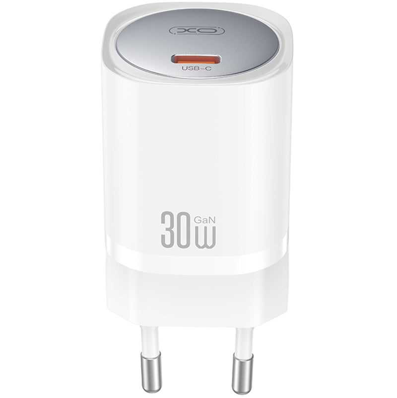 XO Design CE20, 30W, 3A, 1 x USB-C, 1 x USB-C, Blanco 