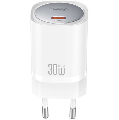 XO Design CE20, 30W, 3A, 1 x USB-C, 1 x USB-C, Blanco 