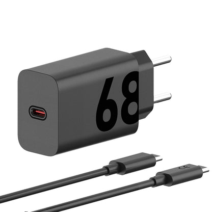 Cargador de red con cable USB-C Motorola, 68 W, 6,2 A, 1 x USB-C, negro PG38C06281 