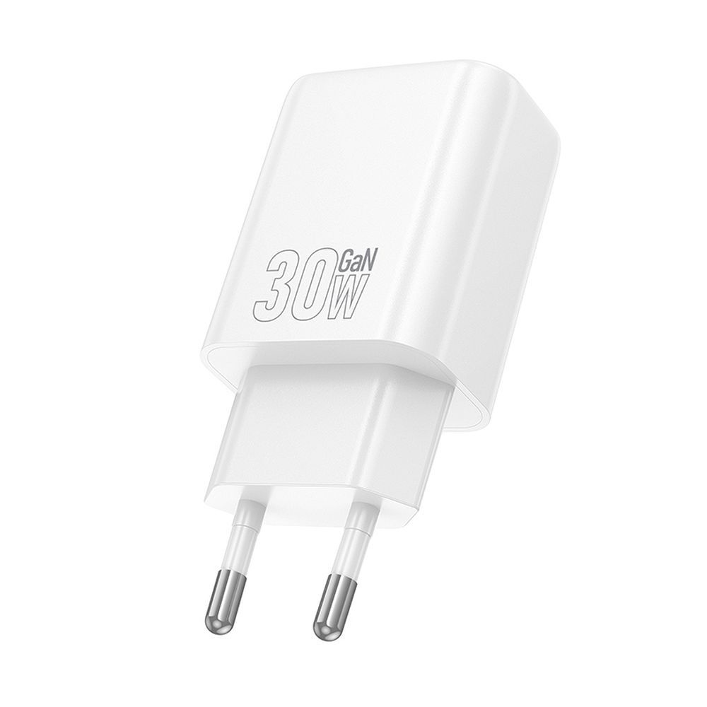 Cargador de Red HOCO N63, 30W, 3A, 1 x USB-A - 1 x USB-C, Blanco