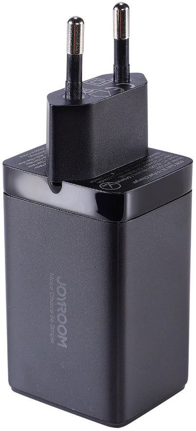Cargador de Red con Cable USB-C Joyroom TCG01, 65W, 3.25A, 1 x USB-A - 2 x USB-C, Negro