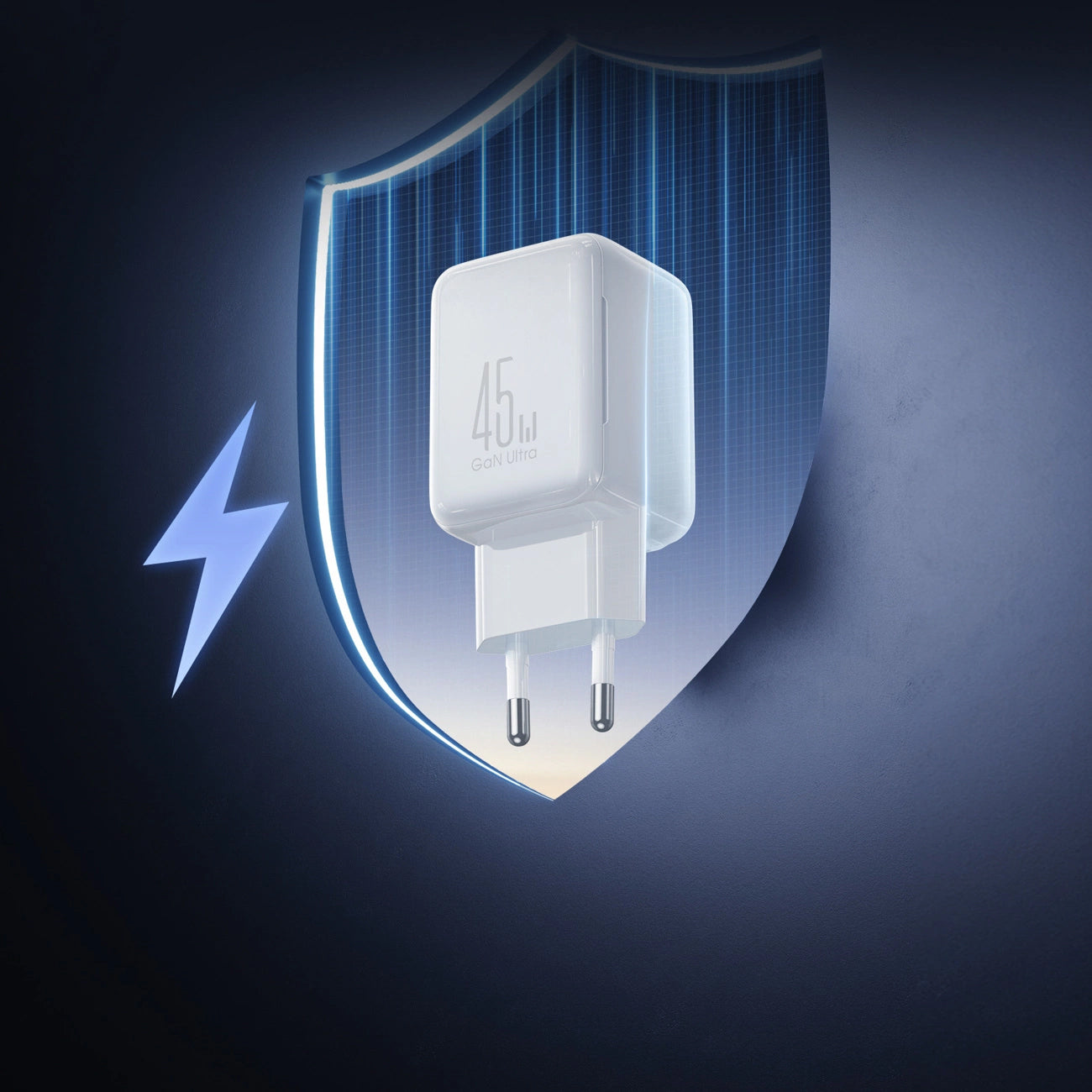 Cargador de Red con Cable USB-C Joyroom JR-TCL05, 45W, 3A, 2 x USB-C, Blanco