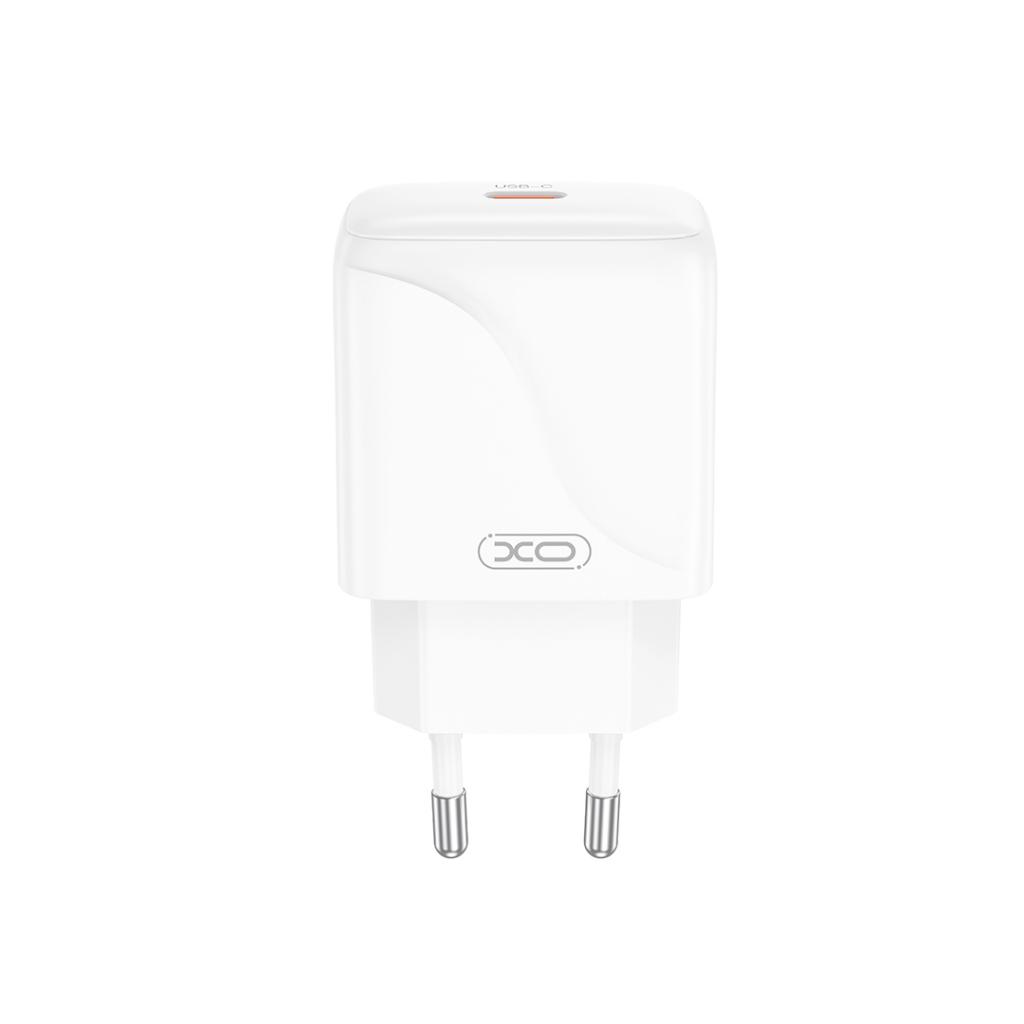 Cargador de Red con Cable USB-C XO Design L141, 20W, 3A, 1 x USB-C, Blanco