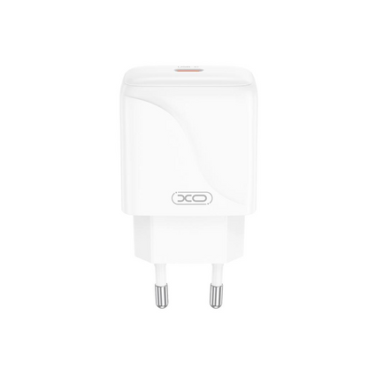Cargador de Red con Cable USB-C XO Design L141, 20W, 3A, 1 x USB-C, Blanco