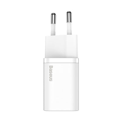 Cargador de red Baseus Super Si con cable Lightning, 20 W, 3 A, 1 x USB-C, blanco TZCCCSUP-B02 