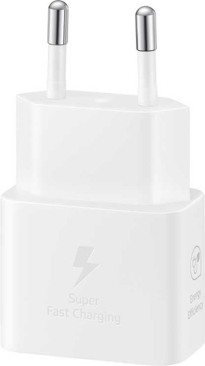 Cargador de red con cable USB-C Samsung, 25 W, 3 A, 1 x USB-C, blanco EP-T2510XWEGEU 