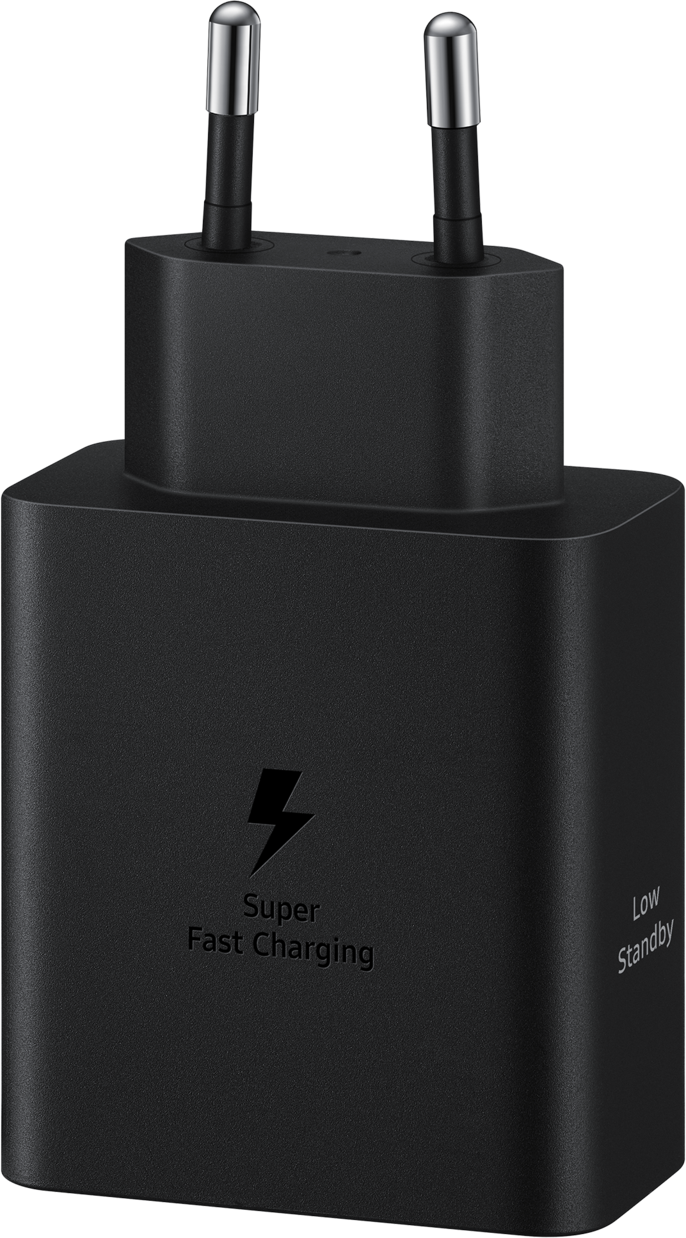 Cargador de red Samsung con cable USB-C, 50 W, 3 A, 2 x USB-C, negro EP-T5020XBEGEU