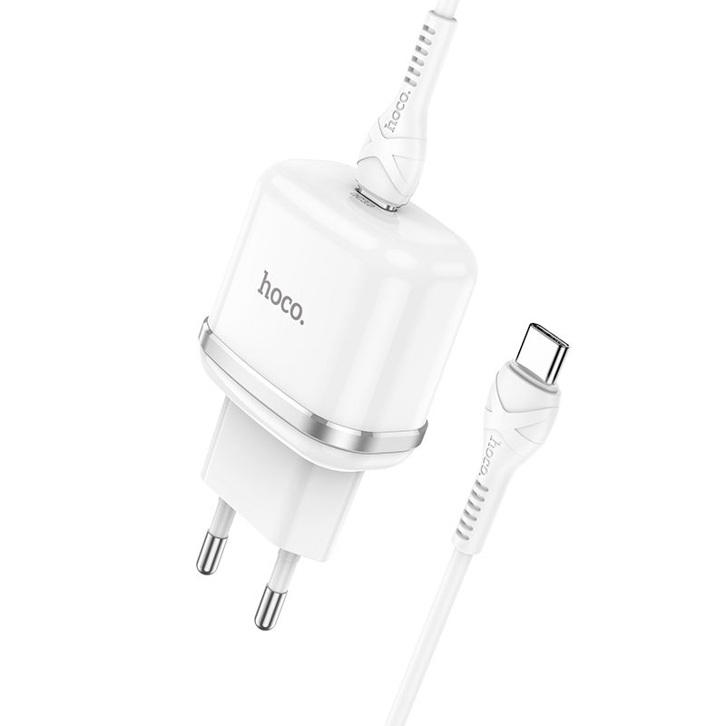 HOCO Victorious N24, 20W, 3A, 1 x USB-C, 20W, 1 x USB-C, Blanco 