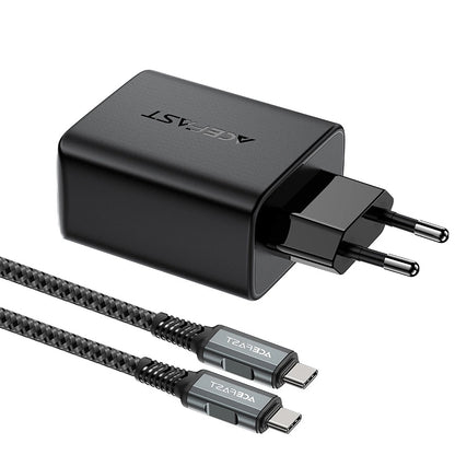 Cable de red Cargador Acefast A17 TV Hub, 65W, 3A, 1 x HDMI - 1 x USB-A - 1 x USB-C, Negro 