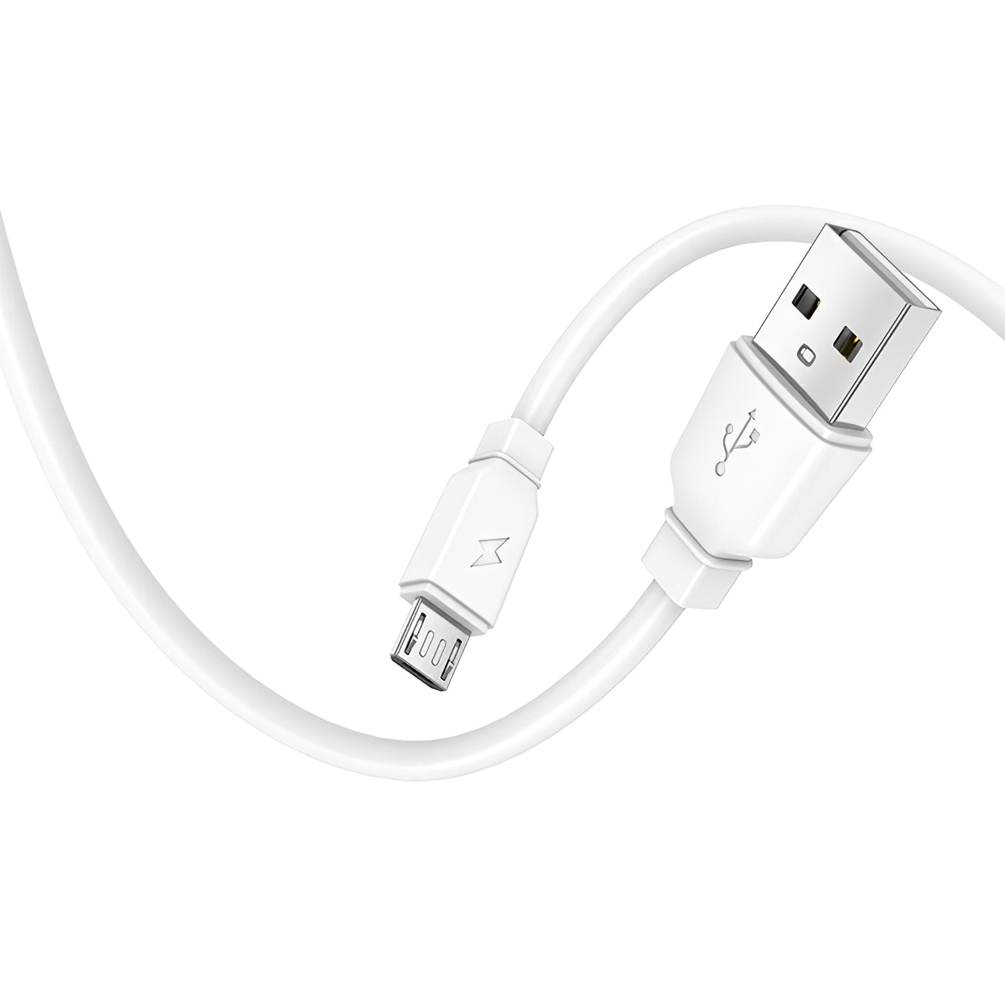 Cargador de red Prestico F7S con cable microUSB, 12 W, 2,4 A, 1 x USB-A, blanco 