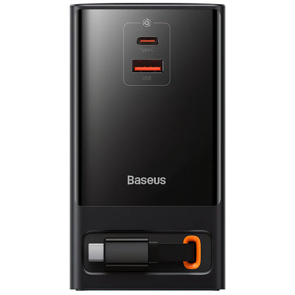 Baseus GaN3 Pro PowerStrip Cargador de red por cable USB-C, 65 W, 3,25 A,1 x USB-A - 1 x USB-C - 2 x Schuko, negro PSLR000301 PSLR000301 