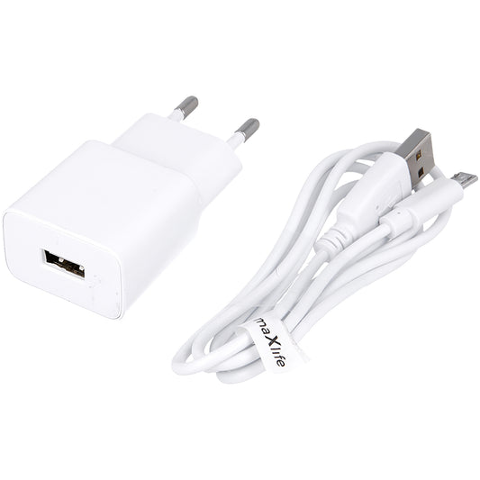 MaXlife MXTC-01, 10,5 W, 2,1 A, 1 x USB-A, blanco