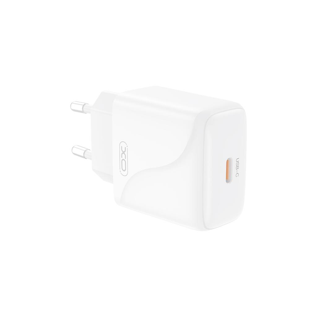 Cargador de Red con Cable USB-C XO Design L141, 20W, 3A, 1 x USB-C, Blanco