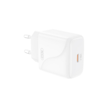Cargador de Red con Cable USB-C XO Design L141, 20W, 3A, 1 x USB-C, Blanco