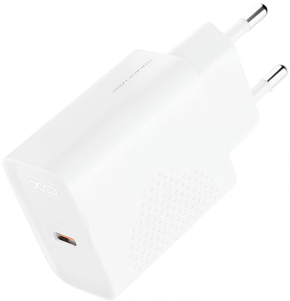 Cargador de Red con Cable USB-C XO Design L162, 30W, 3A, 1 x USB-C, Blanco