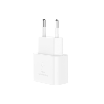 Cargador de Red con Cable Lightning XO Design L167, 25W, 3A, 1 x USB-C, Blanco