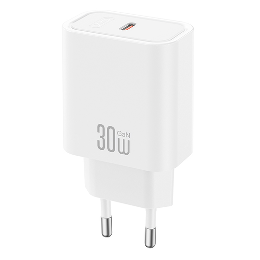 Cargador de Red con Cable USB-C XO Design CE41, 30W, 3A, 1 x USB-C, Blanco