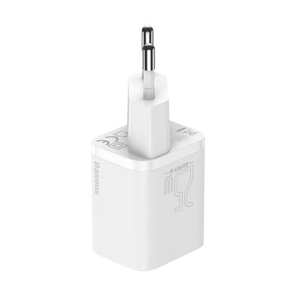 Cargador de red Baseus Super Si USB-C con cable USB-C, 25 W, 3 A, 1 x USB-C, blanco TZCCCSUP-L02 