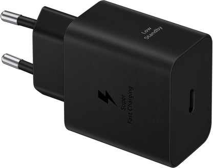 Cargador de red Samsung con cable USB-C, 45 W, 4,05 A, 1 x USB-C, negro EP-T4511XBEGEU 