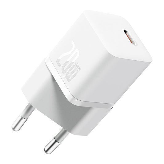 Cargador de Red con Cable USB-C Baseus GaN5, 20W, 3A, 1 x USB-C, Blanco P10110900213-01