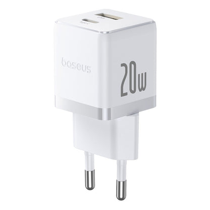 Cargador de Red con Cable USB-C Baseus Palm, 20W, 3A, 1 x USB-A - 1 x USB-C, Blanco P10111608213-01