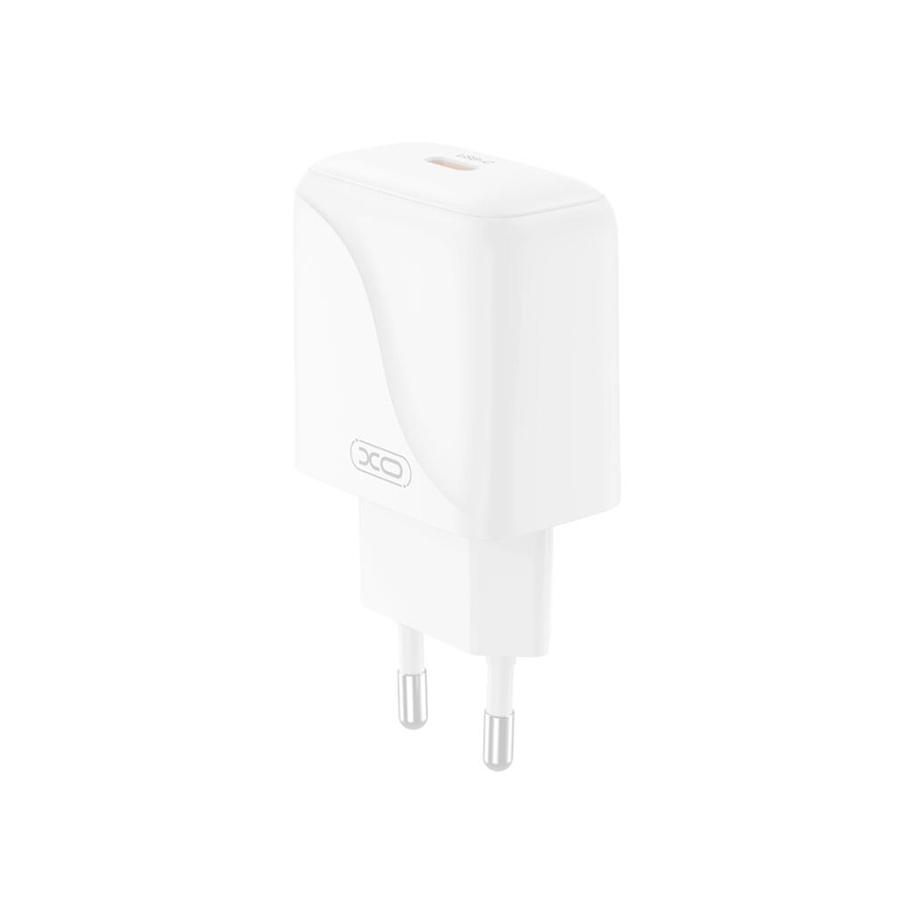 Cargador de Red con Cable USB-C XO Design L141, 20W, 3A, 1 x USB-C, Blanco