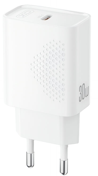 Cargador de Red con Cable USB-C XO Design L162, 30W, 3A, 1 x USB-C, Blanco