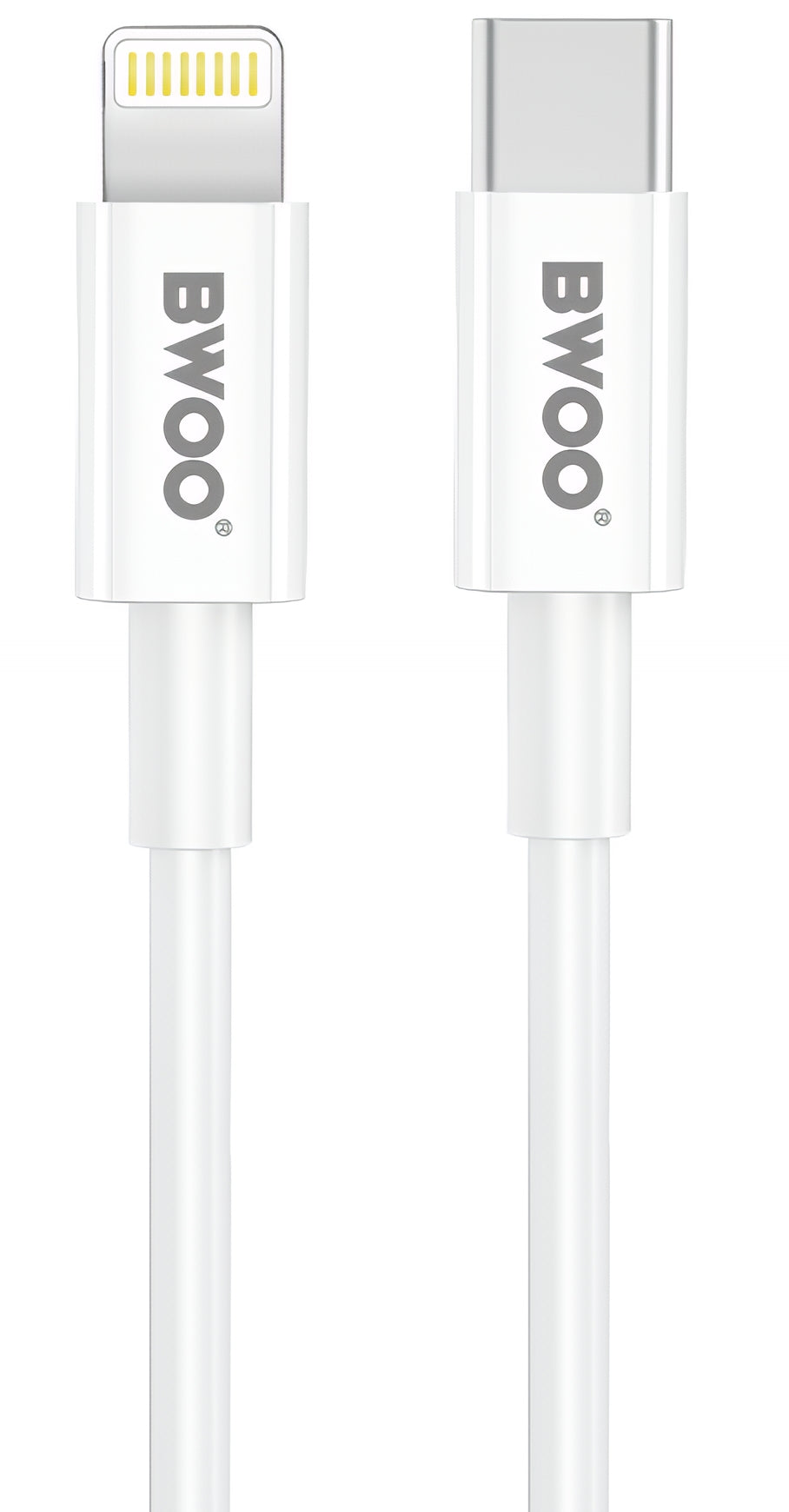 Cargador de Red con Cable Lightning BWOO CDA159, 20W, 3A, 1 x USB-C, Blanco