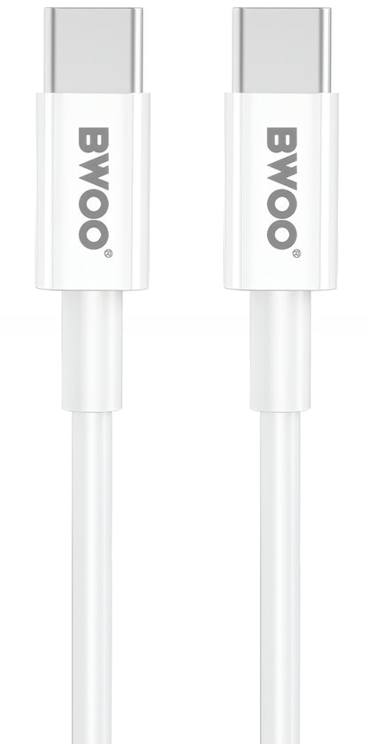 Cargador de Red con Cable USB-C BWOO CDA159, 20W, 3A, 1 x USB-C, Blanco