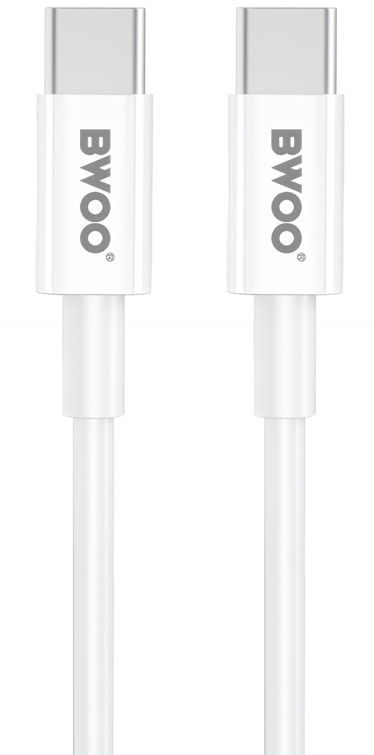 Cargador de Red con Cable USB-C BWOO CDA159, 20W, 3A, 1 x USB-C, Blanco