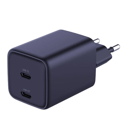 Cargador de red 3MK HyperCharger con cable USB-C, 45 W, 3 A, 2 x USB-C, negro 