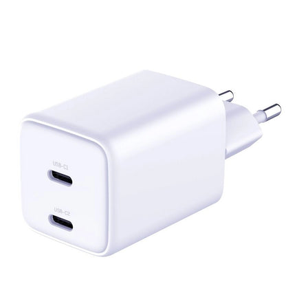 Cargador de red 3MK HyperCharger con cable USB-C, 45 W, 3 A, 2 x USB-C, blanco 