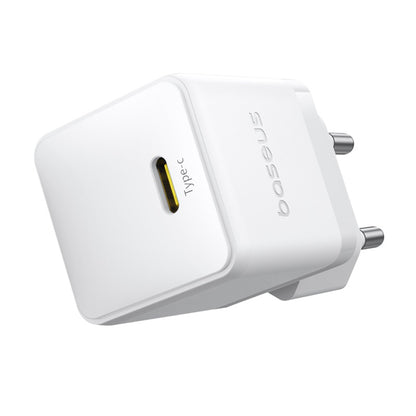 Cargador de Red con Cable USB-C Baseus Palm, 20W, 3A, 1 x USB-C, Blanco P10111602213-01