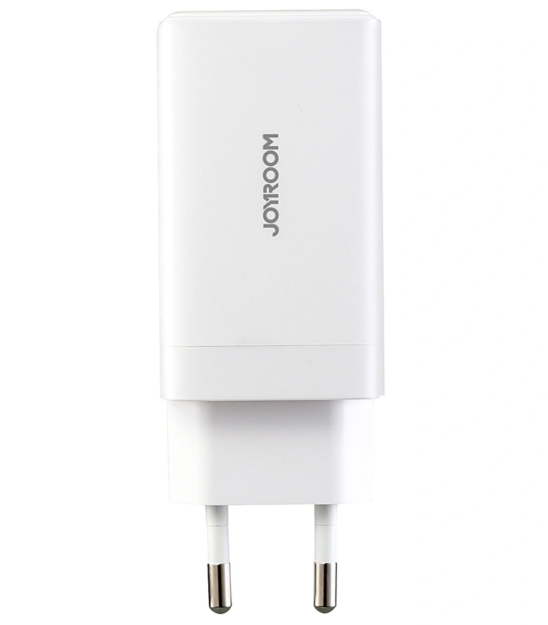 Cargador de Red con Cable USB-C Joyroom JR-TG10, 65W, 3.25A, 1 x USB-A - 2 x USB-C, Blanco