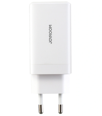 Cargador de Red con Cable USB-C Joyroom JR-TG10, 65W, 3.25A, 1 x USB-A - 2 x USB-C, Blanco