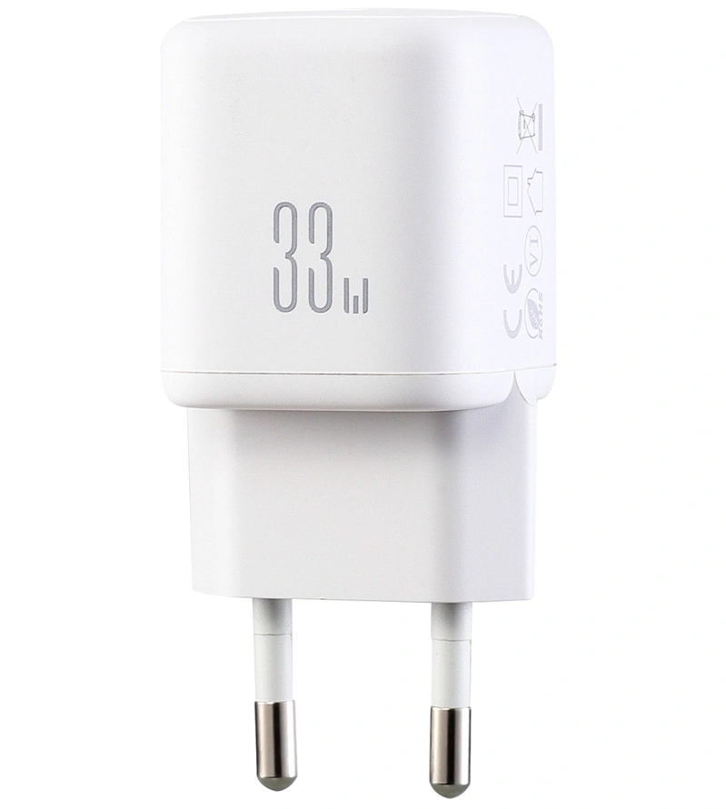 Cargador de Red con Cable Lightning Joyroom JR-TG7, 33W, 3A, 1 x USB-A - 1 x USB-C, Blanco