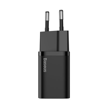 Cargador de red Baseus Super Si USB-C con cable USB-C, 25 W, 3 A, 1 x USB-C, negro TZCCCSUP-L01 