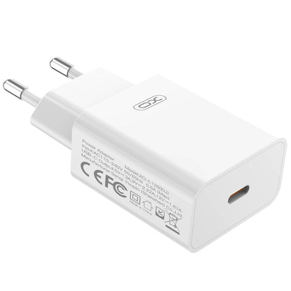 Network Charger with USB-C Cable XO Design L126, 20W, 3A, 1 x USB-C, White