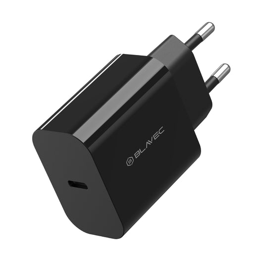 Cargador de Red con Cable USB-C Blavec BC-7, 45W, 3A, 1 x USB-C, Negro