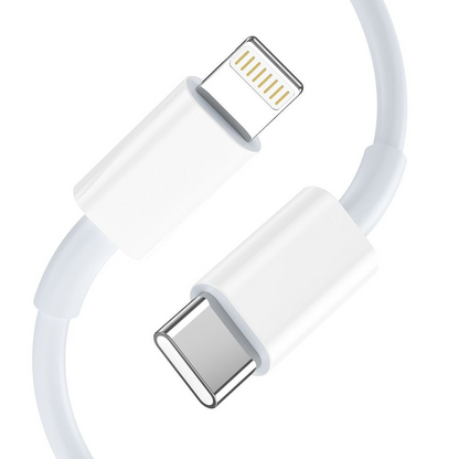 Cargador de Red con Cable Lightning Tech-Protect NCA20, 20W, 3A, 1 x USB-A - 1 x USB-C, Blanco